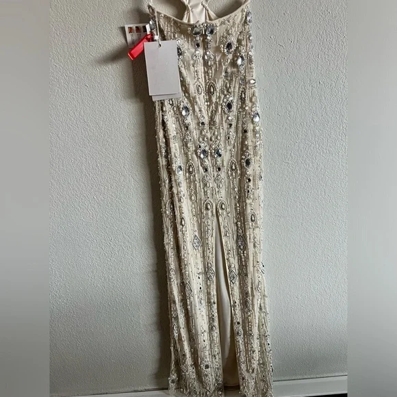 ⌛️ Captivating Mac Duggal Waist Cutout Back Slit Dress 👗#5740 - Picture 12 of 12